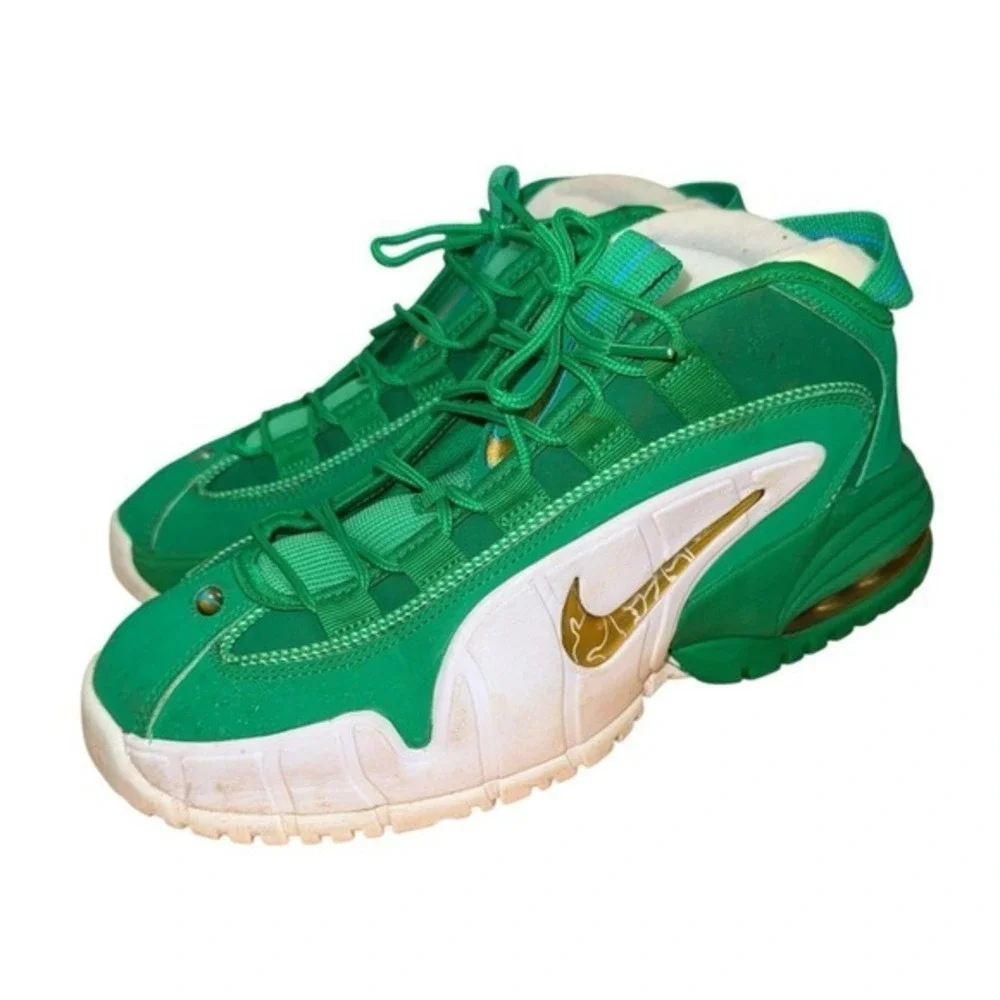Nike Air Max Penny 1 Kids 7Y Pre-Owned‎ Basketball Shoes Green White FQ8349-324